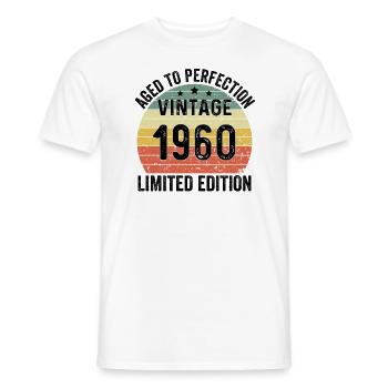 Vieilli à la perfection Vintage 1960 Édition limitée - T-shirt homme - blanc - Devant - AI Model Male 178 dark (178cm)