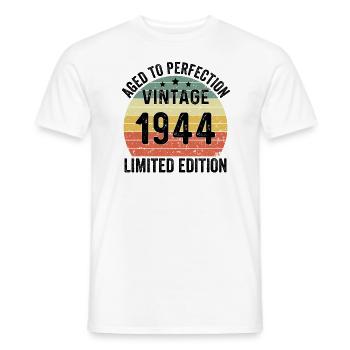 Aged To Perfection Vintage 1944 Limited Edition - Männer T-Shirt - Weiß - Vorne - AI Model Male 178 dark (178cm)