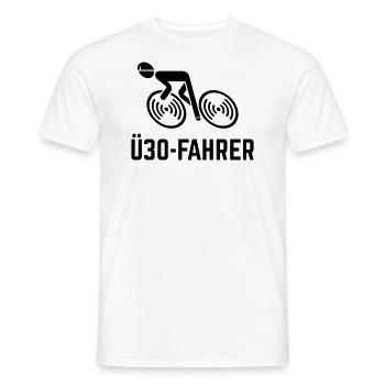 Ü30-Fahrer (Rennradfahrer / Rennrad / Fahrrad / B) - Männer T-Shirt - Weiß - Vorne - AI Model Male 178 dark (178cm)