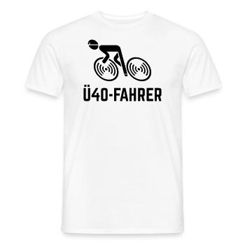 Ü40-Fahrer (Rennradfahrer / Rennrad / Fahrrad / B) - Männer T-Shirt - Weiß - Vorne - AI Model Male 178 dark (178cm)