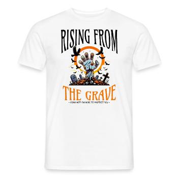 Sortir de la tombe - Motif d’Halloween - T-shirt homme - blanc - Devant - AI Model Male 178 dark (178cm)