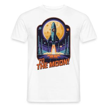To The Moon - Men's T-Shirt - white - Front - AI Model Male 178 dark (178cm)