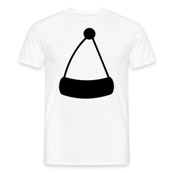 Christmas hat - Men's T-Shirt - white - Front - AI Model Male 178 dark (178cm)