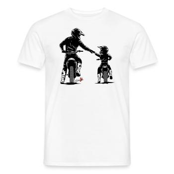 Father and Son Cross 3.0 - Men's T-Shirt - white - Front - AI Model Male 178 dark (178cm)