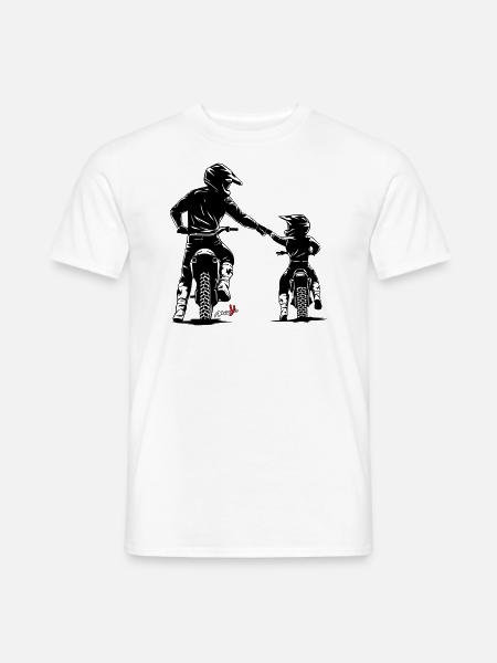 Vater und Sohn Kreuz 3.0 - Männer T-Shirt - Weiß