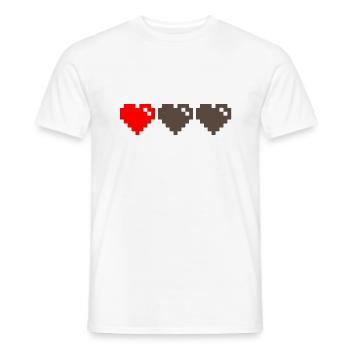 Retro Heart - Men's T-Shirt - white - Front - AI Model Male 178 dark (178cm)