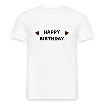 JAHRESTAG. ALLES GUTE ZUM GEBURTSTAG!. ALLES GUTE ZUM GEBURTSTAG!. - Männer T-Shirt - Weiß - Vorne - AI Model Male 178 dark (178cm)