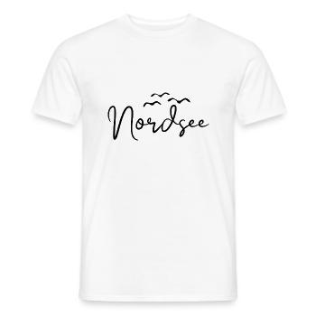 Nordsee Möwen Küste Meer - Männer T-Shirt - Weiß - Vorne - AI Model Male 178 dark (178cm)