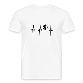 Mon cœur bat pour un avenir de la planète Terre - T-shirt homme - blanc - Devant - AI Model Male 178 dark (178cm)