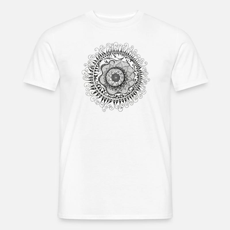 Doodle Spirale - Männer T-Shirt - Weiß