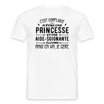 Prinzessin und Pflegerin - Männer T-Shirt - Weiß - Vorne - AI Model Male 178 dark (178cm)