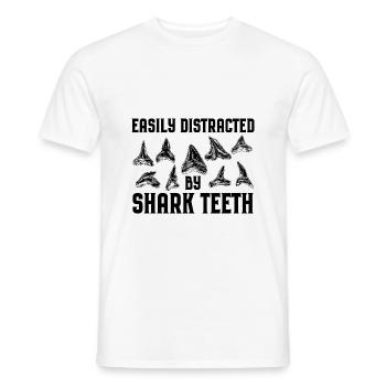 Dents de requin Collecte | Idées cadeaux Shark Tooth - T-shirt homme - blanc - Devant - AI Model Male 178 dark (178cm)