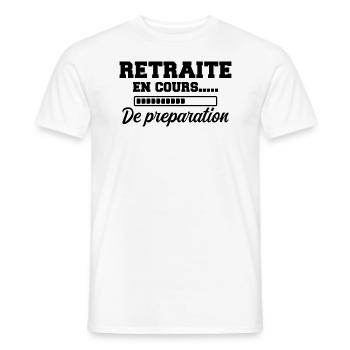 Retraite - Futur Retraité - Retraite Humour - T-shirt homme - blanc - Devant - AI Model Male 178 dark (178cm)