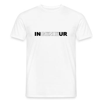 INGENIEUR - GENIE - Männer T-Shirt - Weiß - Vorne - AI Model Male 178 dark (178cm)