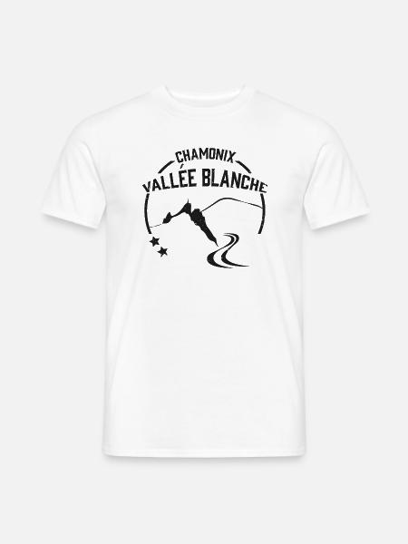 aiguille du midi chamonix retro - leewarddesign - Männer T-Shirt - Weiß