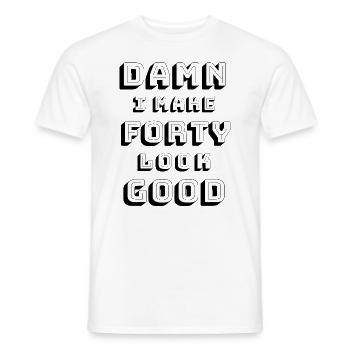 40. Geburtstag - Männer T-Shirt - Weiß - Vorne - AI Model Male 178 dark (178cm)