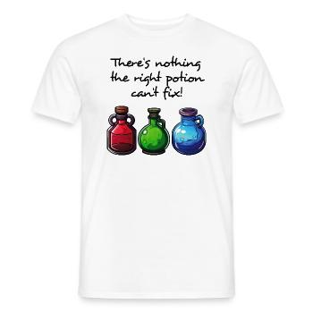 Il y a une potion pour tout - sombre - T-shirt homme - blanc - Devant - AI Model Male 178 dark (178cm)