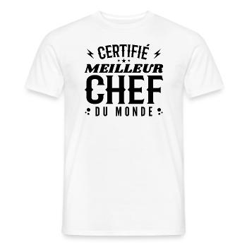 Zertifizierter bester Koch der Welt | Koch Geschenk - Männer T-Shirt - Weiß - Vorne - AI Model Male 178 dark (178cm)