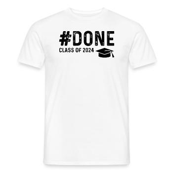 Terminé Classe de 2024 - T-shirt homme - blanc - Devant - AI Model Male 178 dark (178cm)