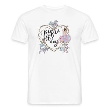 Danseuse de ballet ballerine danseuse de ballet - T-shirt homme - blanc - Devant - AI Model Male 178 dark (178cm)