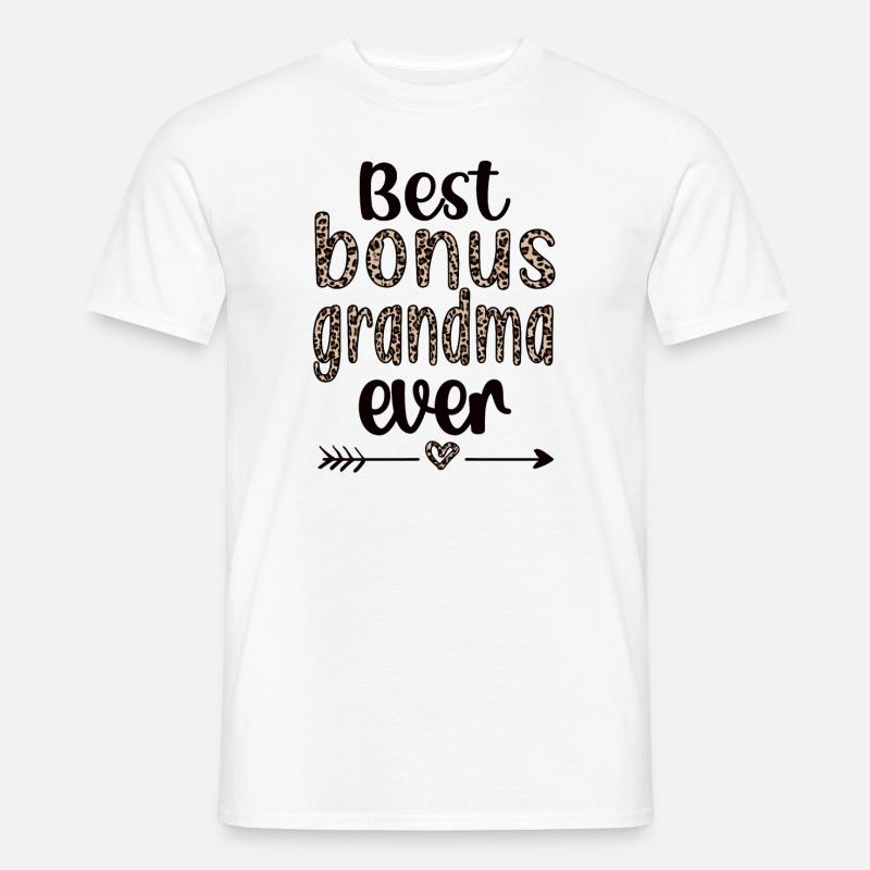 Beste Bonus-Oma Stolze Stiefgroßmutter Geschenk - Männer T-Shirt - Weiß