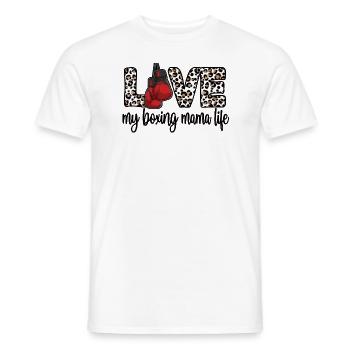 Cadeau de maman de boxe Maman de boxe fière de Boxer Mama - T-shirt homme - blanc - Devant - AI Model Male 178 dark (178cm)