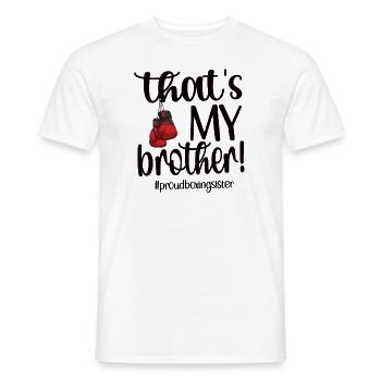 Boxe Sœur Fière Boxe Sœur Boxer Cadeau - T-shirt homme - blanc - Devant - AI Model Male 178 dark (178cm)