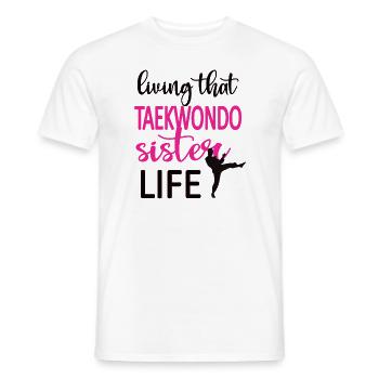 Taekwondo Sister Proud Taekwondo Sister - Men's T-Shirt - white - Front - AI Model Male 178 dark (178cm)