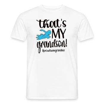 Fière natation Grand-mère Grand-mère Nageuse Grand-mère natation Grand-mère - T-shirt homme - blanc - Devant - AI Model Male 178 dark (178cm)