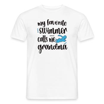Fière natation Grand-mère Grand-mère Nageuse Grand-mère natation Grand-mère - T-shirt homme - blanc - Devant - AI Model Male 178 dark (178cm)