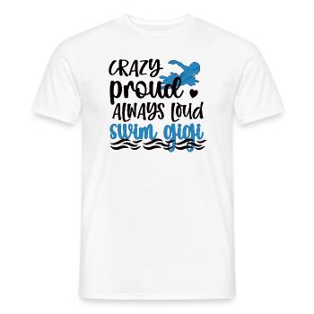 Proud Swimming Gigi Swimmer Gigi Grandma Gift - Men's T-Shirt - white - Front - AI Model Male 178 dark (178cm)