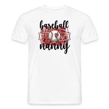 Nounou Grand-mère de baseball Joueur de baseball Nounou de baseball - T-shirt homme - blanc - Devant - AI Model Male 178 dark (178cm)