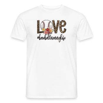 Nanny Grandma Of a Baseball Player Baseball Nanny - Men's T-Shirt - white - Front - AI Model Male 178 dark (178cm)