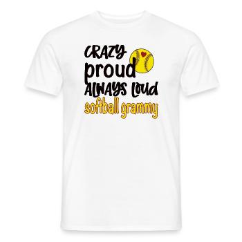 Grammy Grandma By Softball Player Softball Grammy - Men's T-Shirt - white - Front - AI Model Male 178 dark (178cm)