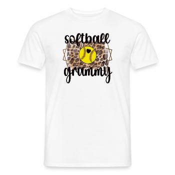 Grammy Grandma By Softball Player Softball Grammy - Men's T-Shirt - white - Front - AI Model Male 178 dark (178cm)