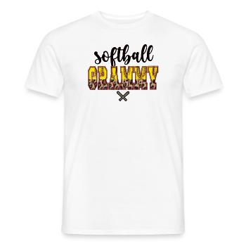 Grammy Grandma Of A Softball Player Softball Grammy - Men's T-Shirt - white - Front - AI Model Male 178 dark (178cm)