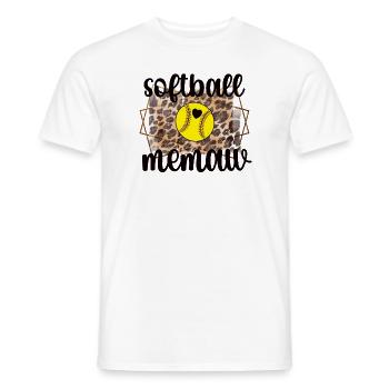 Memaw Grandma By Softball Player Softball Memaw - Men's T-Shirt - white - Front - AI Model Male 178 dark (178cm)