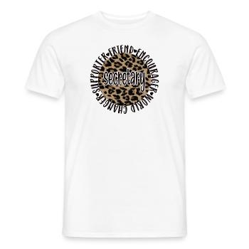 Fier secrétaire Appréciation Employé de bureau - T-shirt homme - blanc - Devant - AI Model Male 178 dark (178cm)