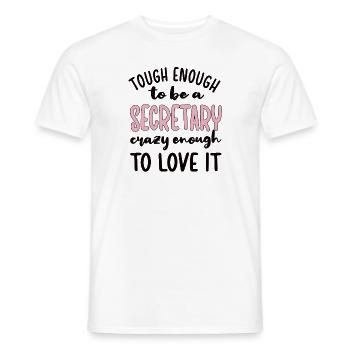 Meilleur secrétaire Appréciation Employé de bureau - T-shirt homme - blanc - Devant - AI Model Male 178 dark (178cm)
