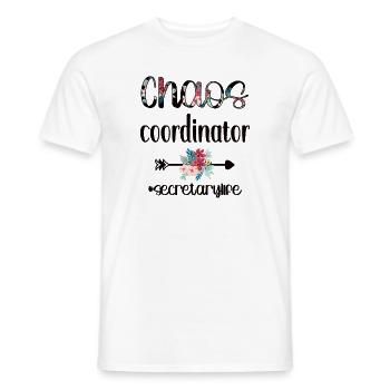 Secrétaire Cadeau Employé de bureau Appréciation - T-shirt homme - blanc - Devant - AI Model Male 178 dark (178cm)
