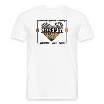 Secrétaire Appréciation Employé de bureau Cadeau - T-shirt homme - blanc - Devant - AI Model Male 178 dark (178cm)