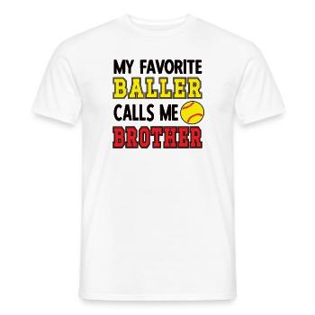 Softball Brother Of A Softball Player Bro Gifts - Männer T-Shirt - Weiß - Vorne - AI Model Male 178 dark (178cm)
