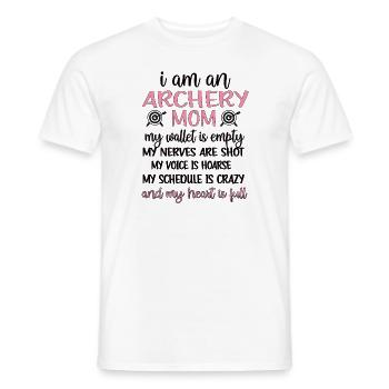 Stolze Bogenschießen-Mutter Von Bogenschützen Mama - Männer T-Shirt - Weiß - Vorne - AI Model Male 178 dark (178cm)