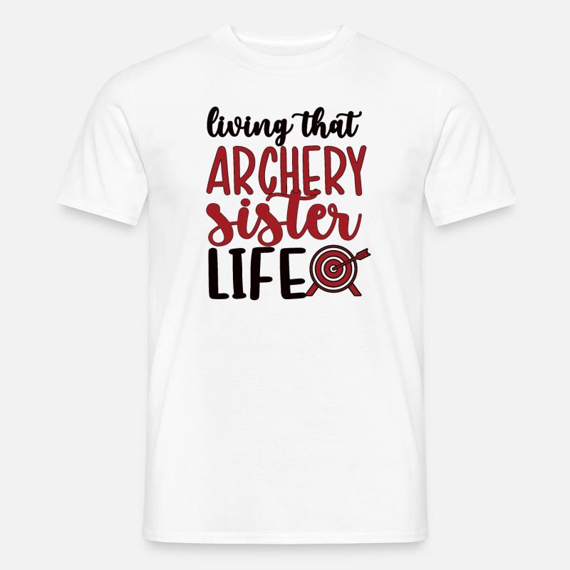 Bogenschießen-Schwester Bogenschützen Schwester - Männer T-Shirt - Weiß