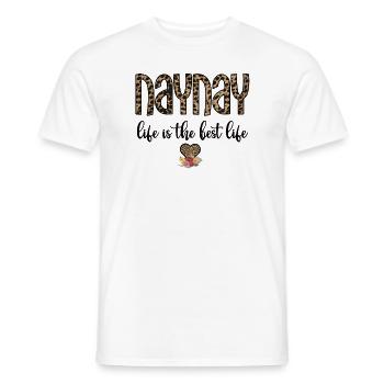 Naynay Oma Muttertag Naynay Geschenk Großmutter - Männer T-Shirt - Weiß - Vorne - AI Model Male 178 dark (178cm)