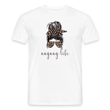 Naynay Oma Muttertag Naynay Geschenk Großmutter - Männer T-Shirt - Weiß - Vorne - AI Model Male 178 dark (178cm)