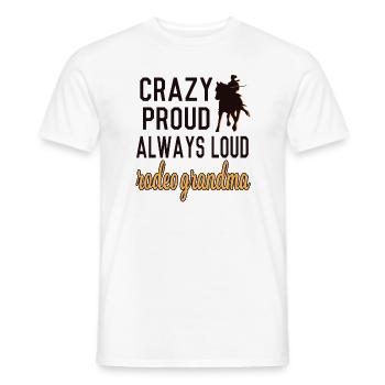 Stolze Rodeo Oma Rodeo-Reiter Großmutter Geschenk - Männer T-Shirt - Weiß - Vorne - AI Model Male 178 dark (178cm)