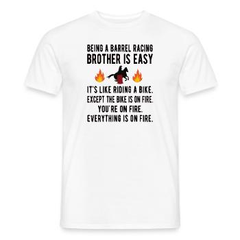 Barrel Racing Brother Barrel Racing Brother Cadeau - T-shirt homme - blanc - Devant - AI Model Male 178 dark (178cm)