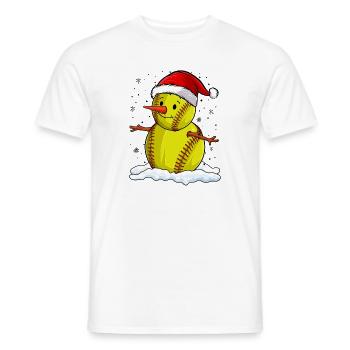 Softball Christmas Softball Player Xmas Party Gift - Männer T-Shirt - Weiß - Vorne - AI Model Male 178 dark (178cm)