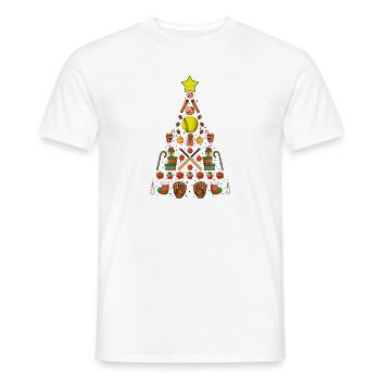 Softball Christmas Gifts Softball Player Xmas - Männer T-Shirt - Weiß - Vorne - AI Model Male 178 dark (178cm)